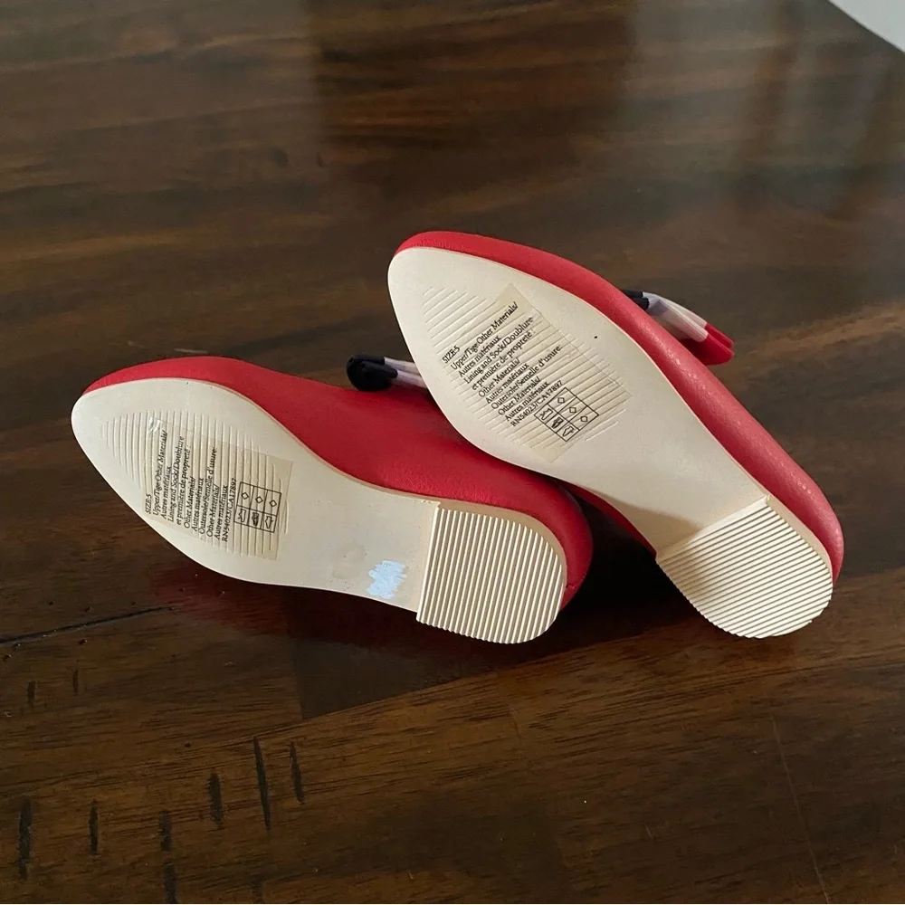 Janie and Jack Red Flat Shoes